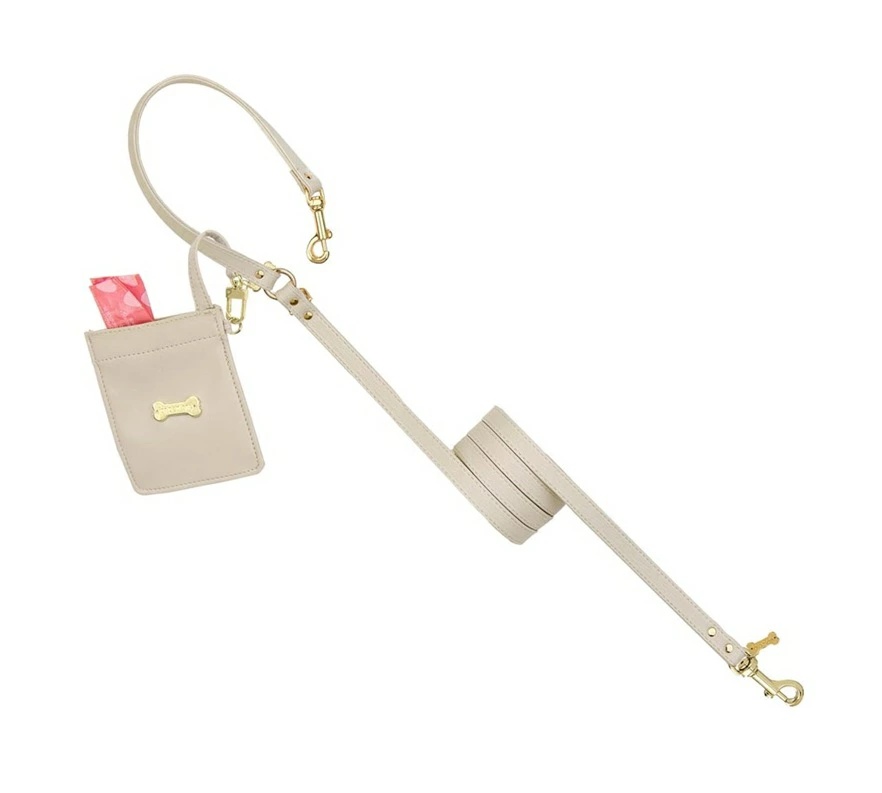 フォーペッツオンリー For Pets Only My Micro Pochette Greige/Gold【犬用 オーナー用 ポシェット 小物入れ エチケット袋入れ お散歩 セレブ】の画像