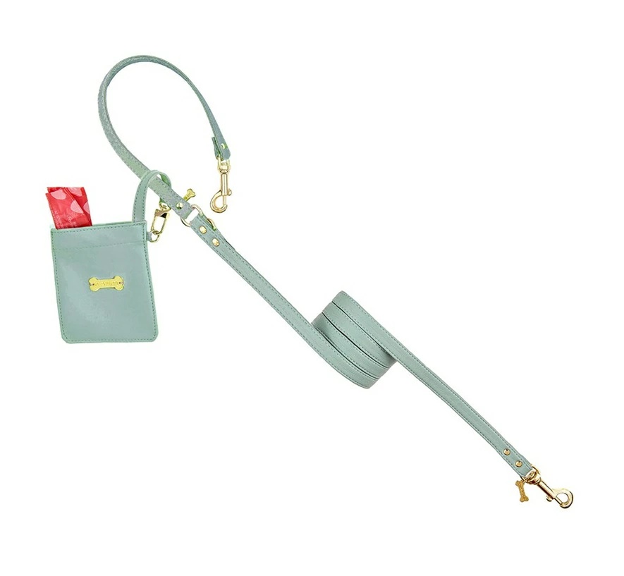 フォーペッツオンリー For Pets Only My Micro Pochette Cloud Green/Gold【犬用 オーナー用 ポシェット 小物入れ エチケット袋入れ お散歩 セレブ】の画像