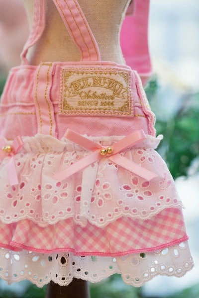 ブルブブ BUL BU-BU Gingham DENIM S/K【小型犬 犬服 スカート