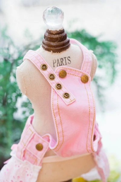 ブルブブ BUL BU-BU Gingham DENIM S/K【小型犬 犬服 スカート