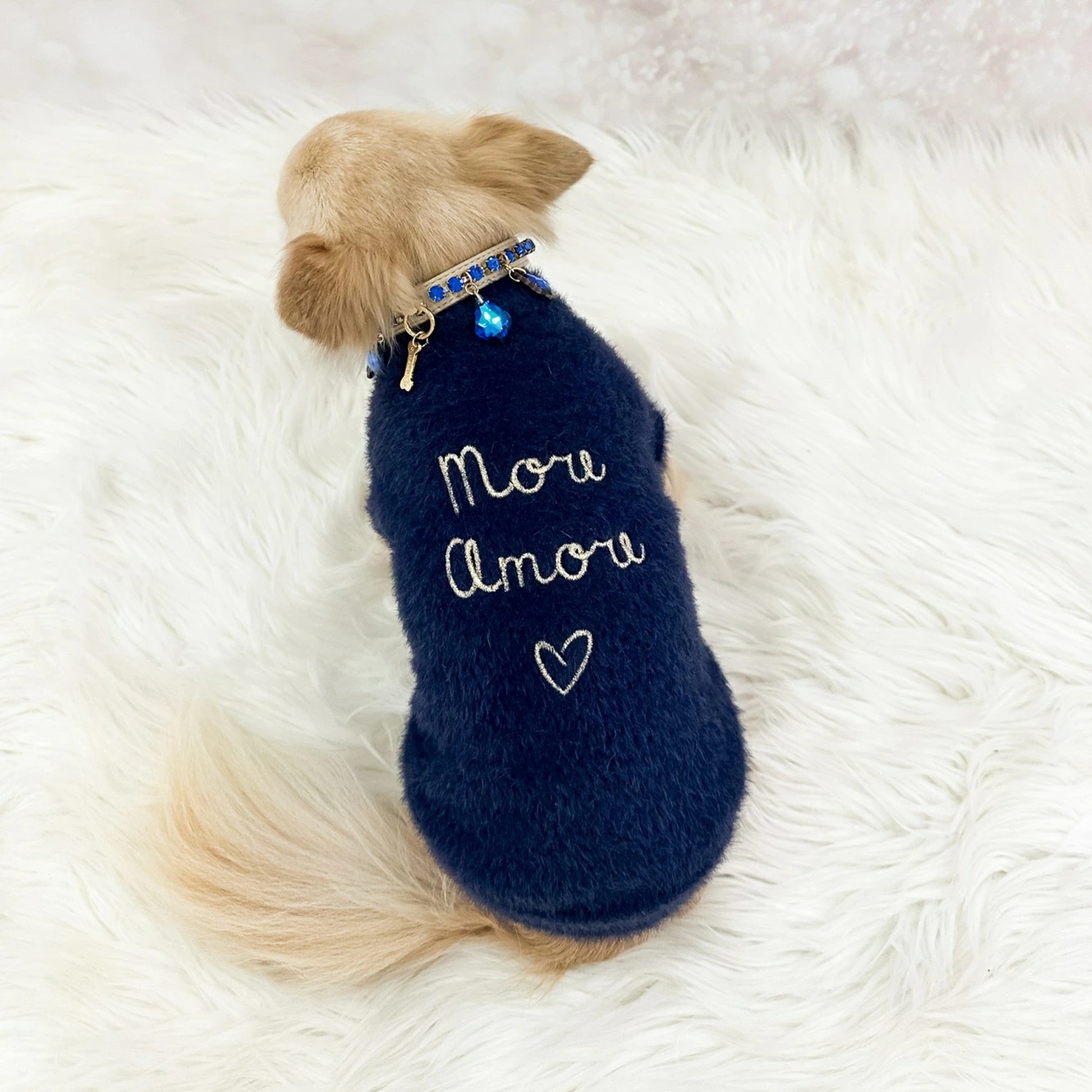 フォーペッツオンリー For Pets Only More Amore Pull Deep Blue