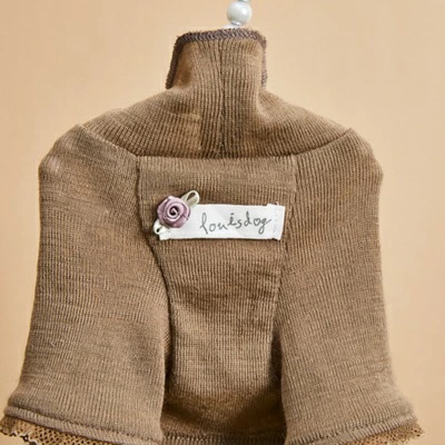 ルイスドッグ louisdog Mellow Beige Highneck【小型犬 犬服 トップス ハイネック セレブ】の画像