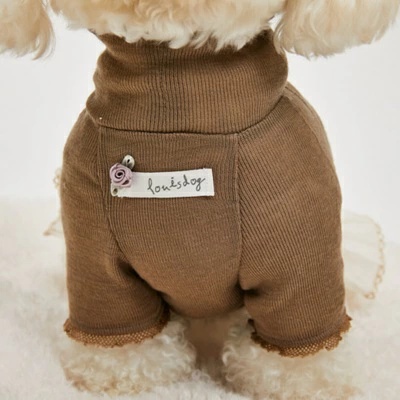 ルイスドッグ louisdog Mellow Beige Highneck【小型犬 犬服 トップス ハイネック セレブ】の画像
