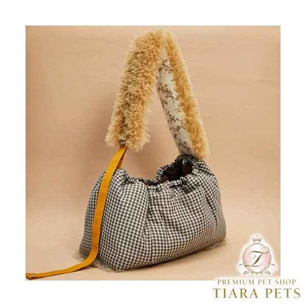 ルイスドッグ louisdog Heritage Check Fur Sling Bag【小型犬 犬用