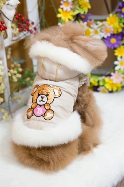 ブルブブ BUL BU-BU キラキラベア中綿P/K XXS/XS【小型犬 犬服