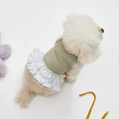 ルイスドッグ louisdog Pajama Stripe Dress XS/S/SM/M/L/XL【小型犬 犬服 ワンピース スカート ドレス セレブ】の画像