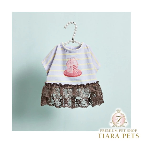 ルイスドッグ louisdog Strawberry Cake TEE XS/S/SM/M/L/XL【小型犬 犬服 ドッグウェア トップス Tシャツ セレブ】