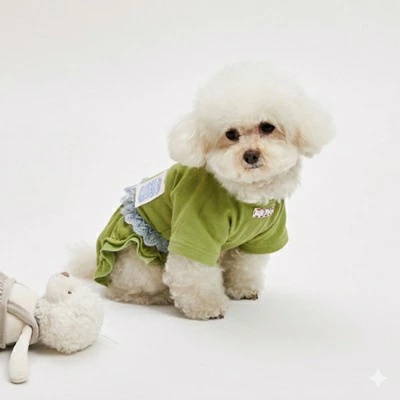 ルイスドッグ louisdog Atelier Green Pants XS/S/SM/M/L/XL【小型犬 犬服 つなぎ パンツ セレブ】の画像