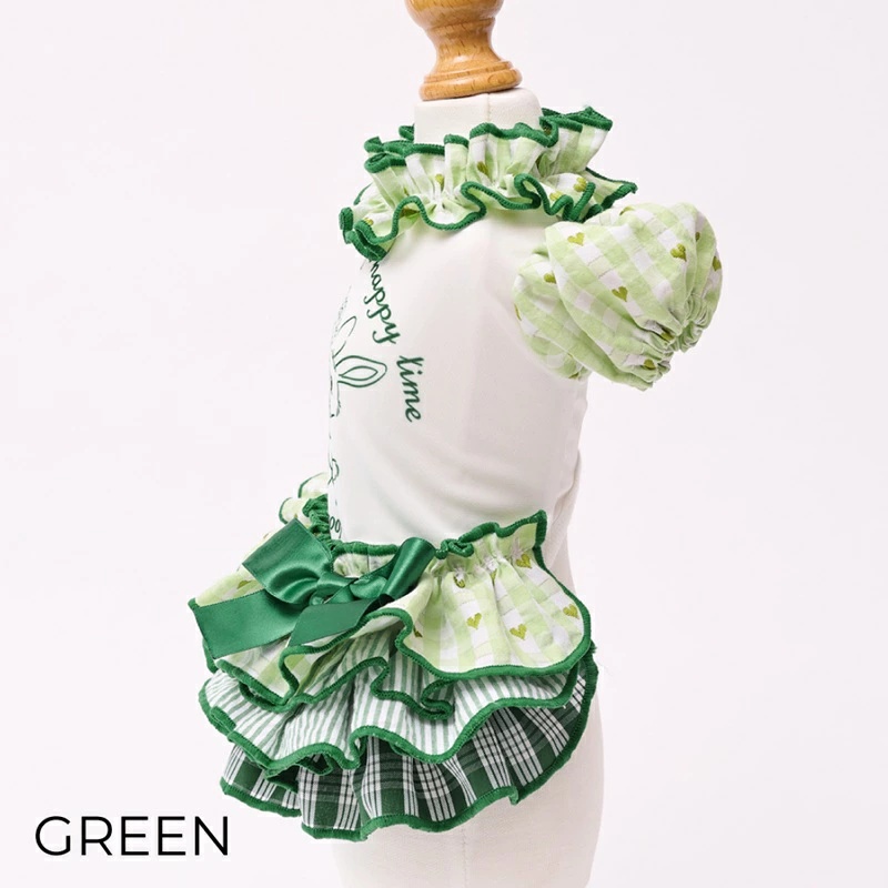 ゴッドピヴァ GODPIVA ★ご予約★ COOLラビットコラージュワンピース XXS/XS/S/SM/M/L【犬服 ドッグウエア ウエア ワンピース ドレス スカート セレブ】の画像