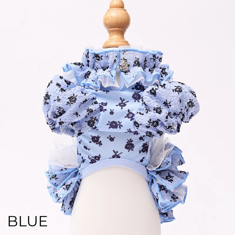 ゴッドピヴァ GODPIVA ★ご予約★ COOLサッカーブロッサムワンピース XXS/XS/S/SM/M/L【犬服 ドッグウエア ウエア ワンピース ドレス スカート セレブ】の画像
