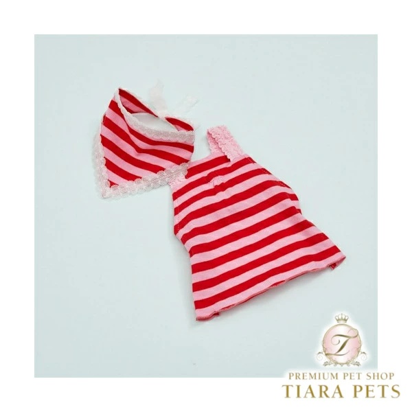 ルイスドッグ louisdog Cherry Swing TEE \u0026 Scarf XS/S/SM/M/L/XL【小型犬用 犬服 ドッグウエア ウエア トップス Tシャツ ケープ セレブ】