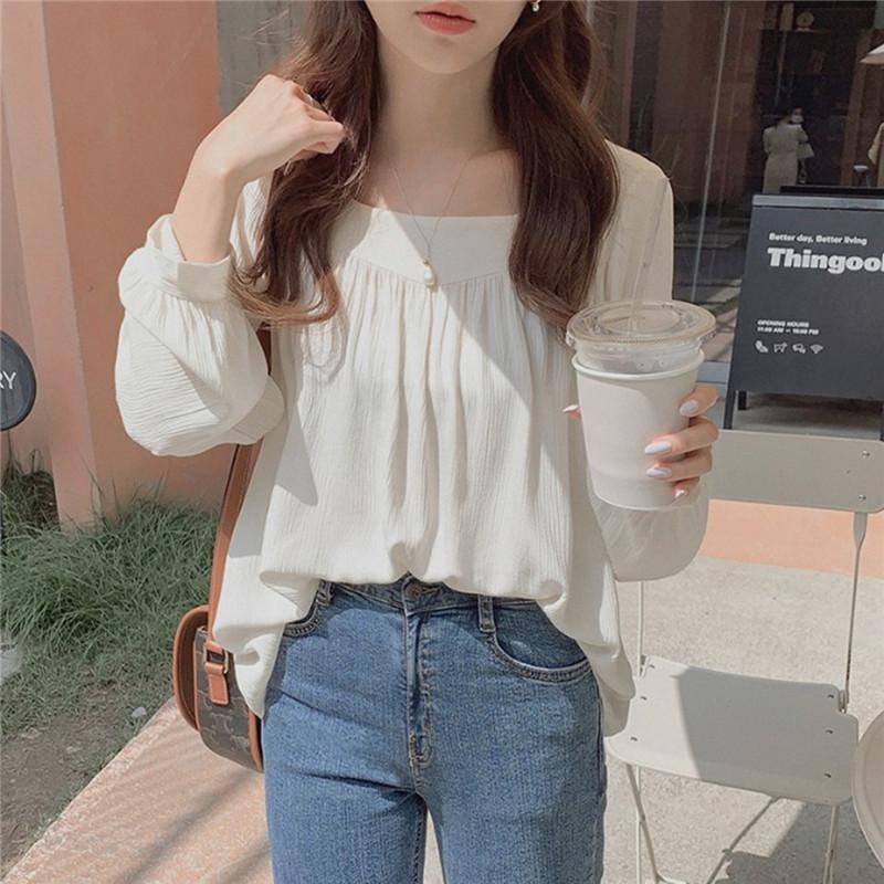 シャツ tシャツ レディース ロング 長袖 ブラウス ゆったり ロングシャツ 春 夏 春服 夏服 きれいめ トップス カットソー カジュアル | ブランド登録なし | 01