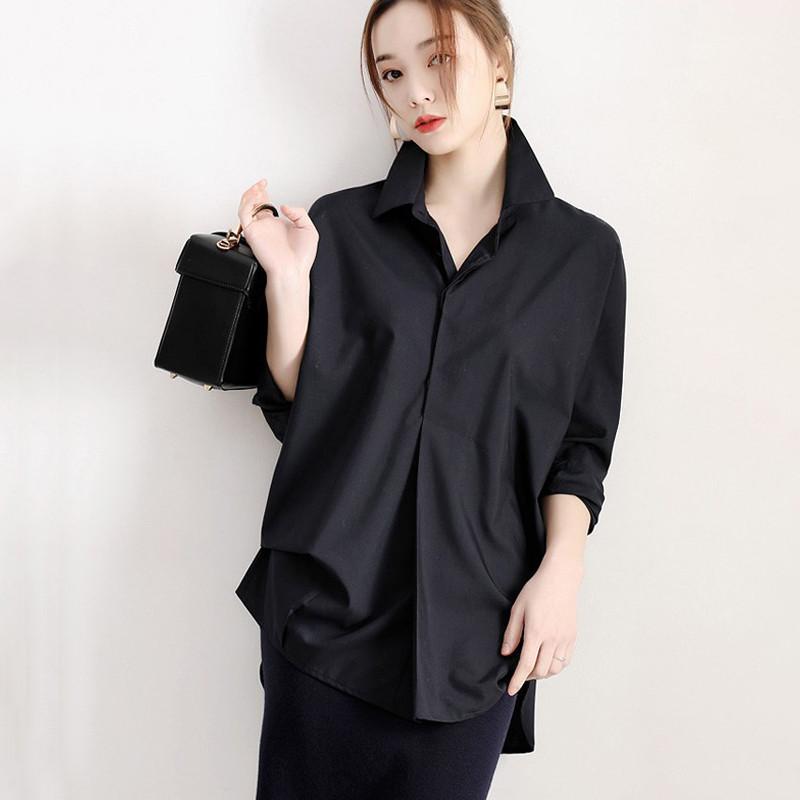 シャツ レディース ロング 長袖 半袖 ブラウス ゆったり ロングシャツ 春 夏 春服 夏服 きれいめ トップス カットソー カジュアル 体型カバー | ブランド登録なし | 02