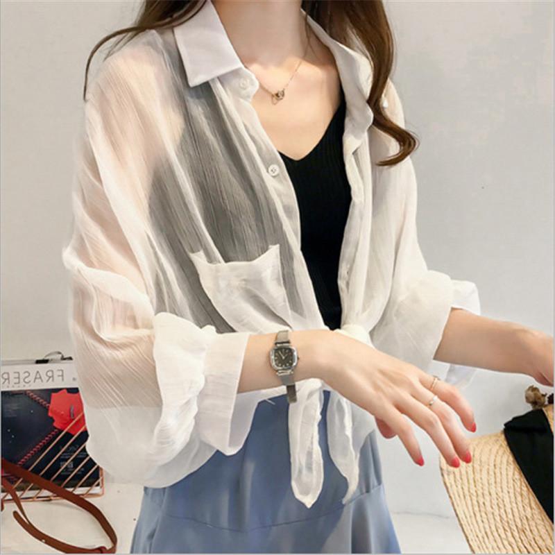 シャツ レディース ロング 長袖 半袖 ブラウス ゆったり ロングシャツ 春 夏 春服 夏服 きれいめ トップス カットソー カジュアル 体型カバー | ブランド登録なし | 01