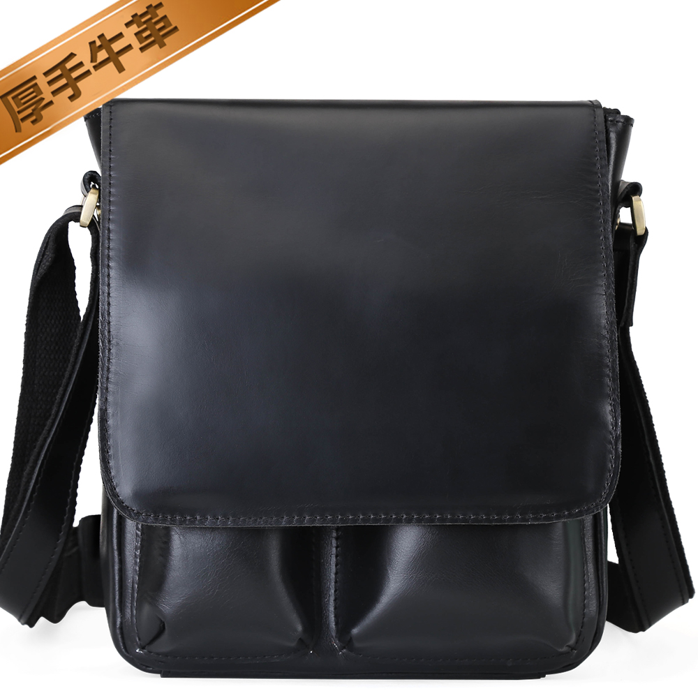 TIDING ショルダーバッグ 本革 メンズ 斜め掛けバッグ 牛革 iPad9.7対応 人気 お出かけ用 カバン 蓋付き 2色 ギフトに | ブランド登録なし | 01