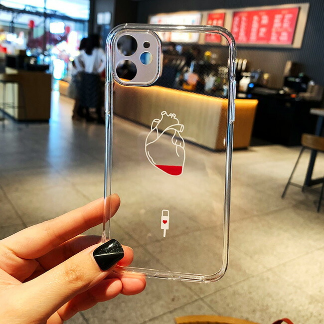 iPhoneケース　スマホケース　iPhone12　ハート　ホワイト　耐衝撃 かわいいハート型のシリコン電話ケース,耐衝撃ケース,iPhone 11