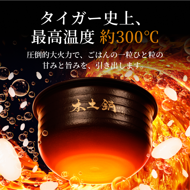 ご泡火炊き 炊飯器 タイガー 5合炊き 土鍋 圧力IH ごほうびだき JRX