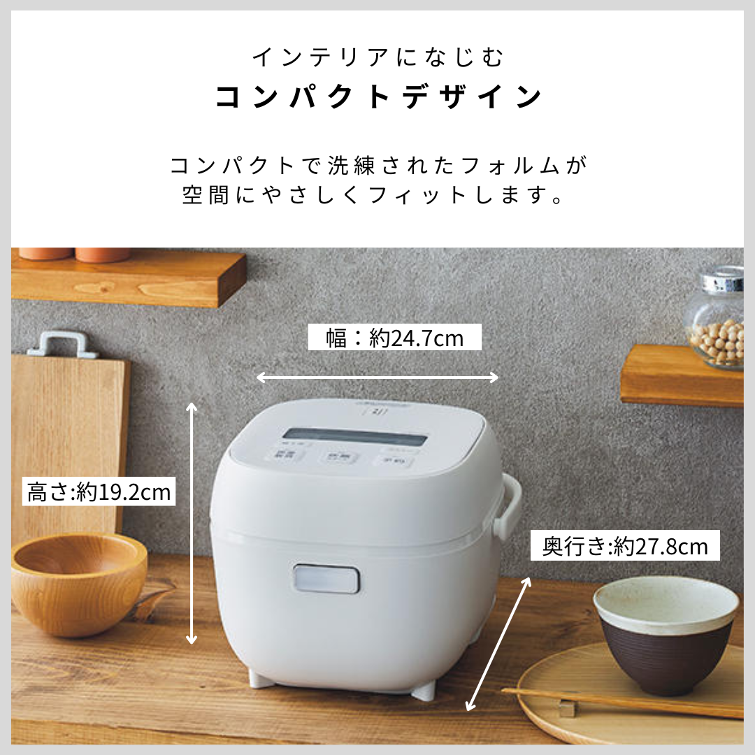 楽天市場】JBS-A055WM 炊飯器 3合 タイガー 一人暮らし マイコン