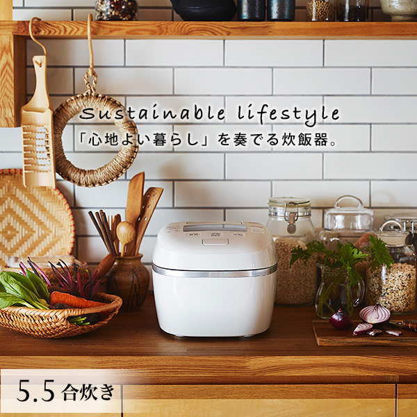 炊飯器 5.5合炊き 圧力 IH 5.5合 JPI-A100WO 土鍋かまどコート :JPI