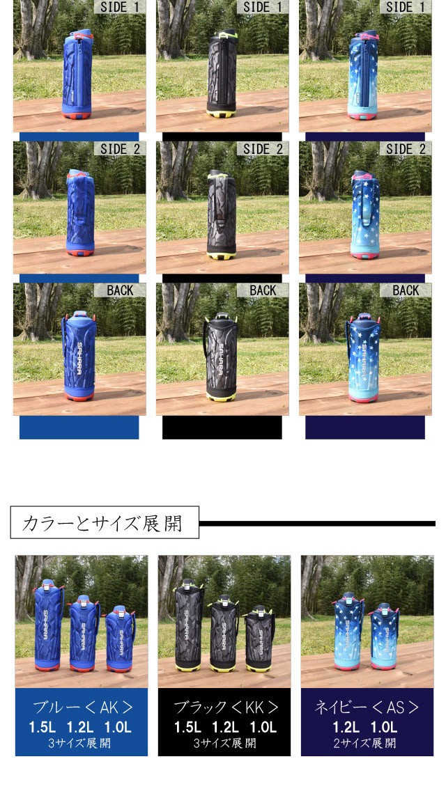 タイガー 水筒 ステンレスボトル「サハラ」MME-F120KK ブラック 1.2L 直飲み 保冷専用 ダイレクト スポーツ ボトル 子ども カバー付  広口 :MME-F120KK:タイガー魔法瓶Yahoo!ショッピング店 - 通販 - Yahoo!ショッピング