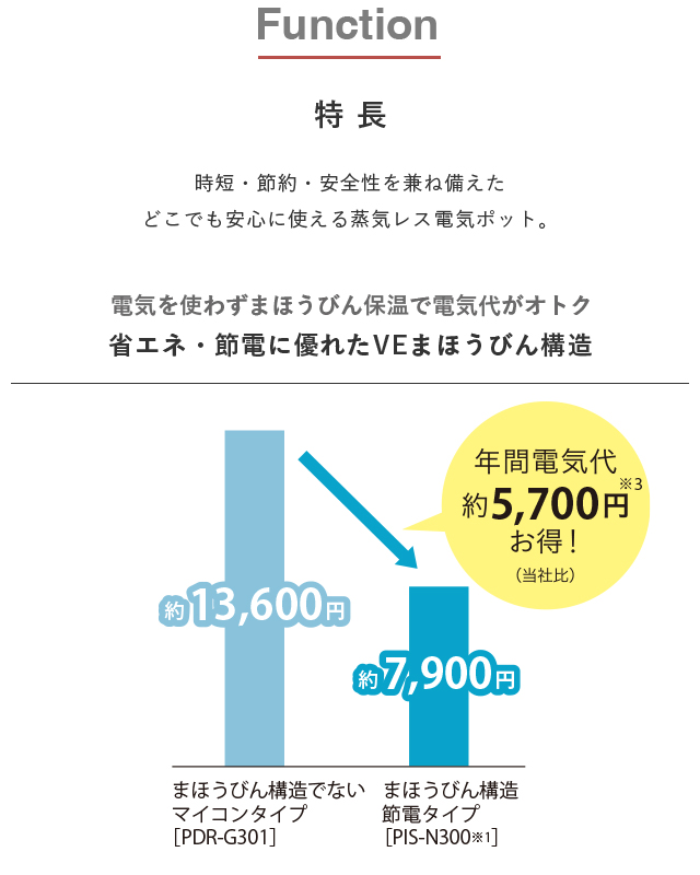 とく子さん WEB限定 電気ポット 3L リットル 8月下旬発売 保温