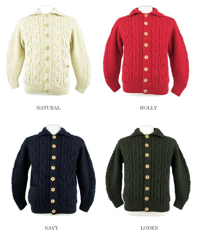 INVERALLAN インバーアラン 3A ハンドニット カーディガン〔SK INVERALLAN インバーアラン 3A ハンドニット カーディガン〔SK
