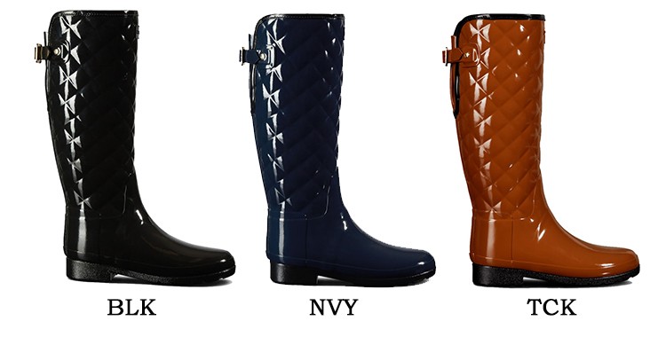ハンター HUNTER REFINED GLOSS QUILT TALL （BLK