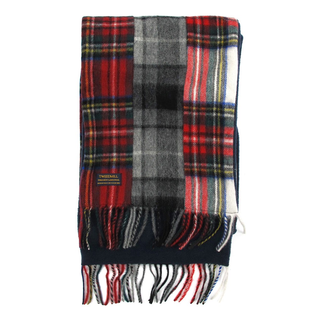 TWEEDMILL 3 STRIPE REV SCARF LW/FLEECE マフラー〔SK〕