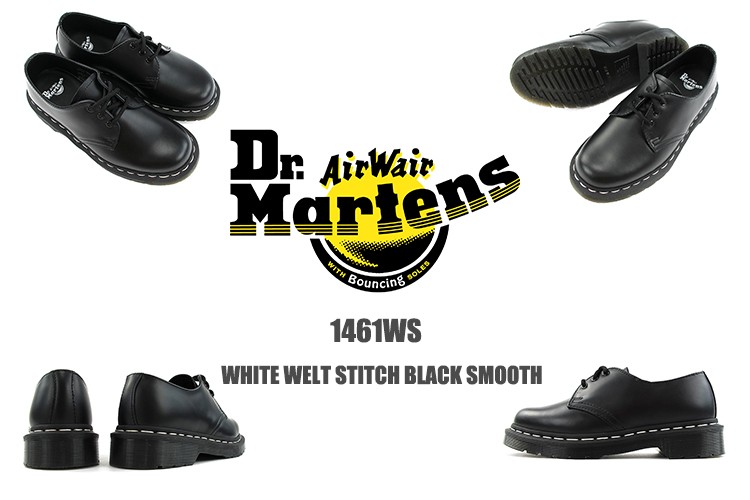 Dr.Martens（ドクターマーチン） WHITE WELT STITCH BLACK SMOOTH
