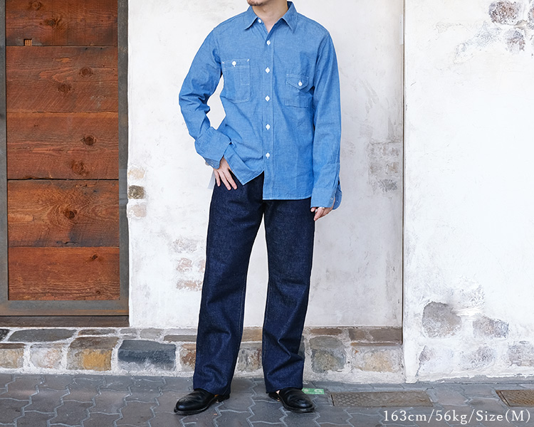 JELADO ジェラード Smoker Shirt スモーカーシャツ Indigo Chambray インディゴシャンブレー JP94112  ワークシャツ コットン メンズ 〔FL〕 :jelado-94112:FLISCO byタイガース・ブラザース 通販 
