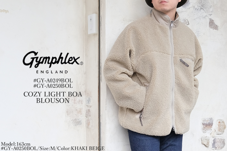 GYMPHLEX（ジムフレックス） ジャケット コージーライトボア ジップ