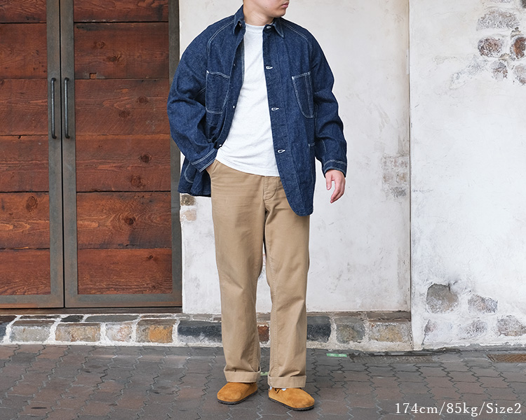 ジャケット・アウター orSlow 40'S WWII DENIM COVERALL orSlow 40'S WWII Denim Coverall, One Wash – Glasswing