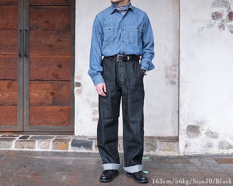 パンツ OFFICER TROUSERS G&F Co. G&F Co._OFFICER TROUSERS_BLACK – JeansShopSpiral