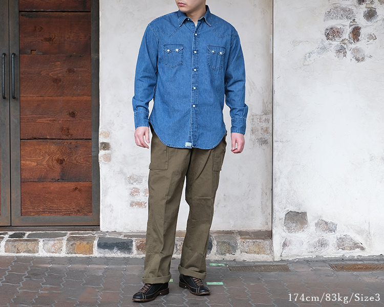 orSlow オアスロウ 01-8124-95 Denim Western Shirt デニム