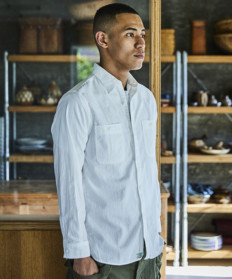 orSlow オアスロウ 01-8070-69 Slim Fit White Chambray Work