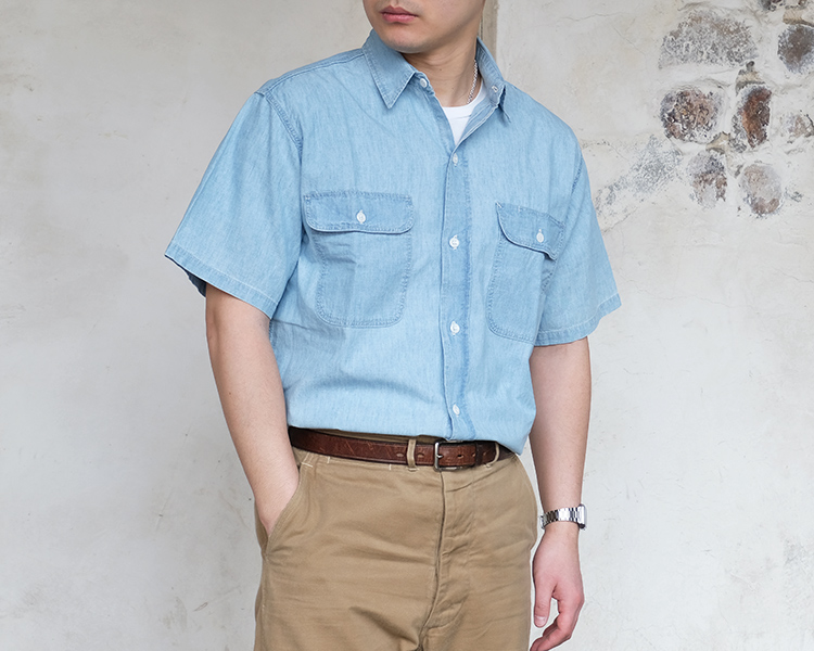 orSlow オアスロウ 01-8172-99 Short Sleeve Chambray Work