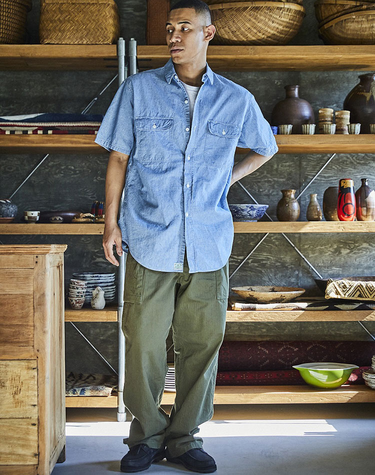 orSlow オアスロウ 01-8172-99 Short Sleeve Chambray Work