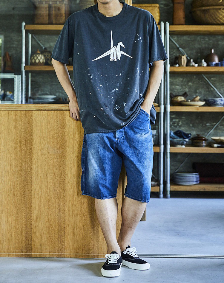 orSlow ワイドフィット 40年代ペインターショーツ メンズ ライトオンスデニム