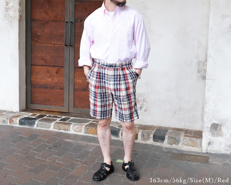 BARNSTORMER バーンストーマー 1403P 2P MADRAS CHECK SHORTS 2