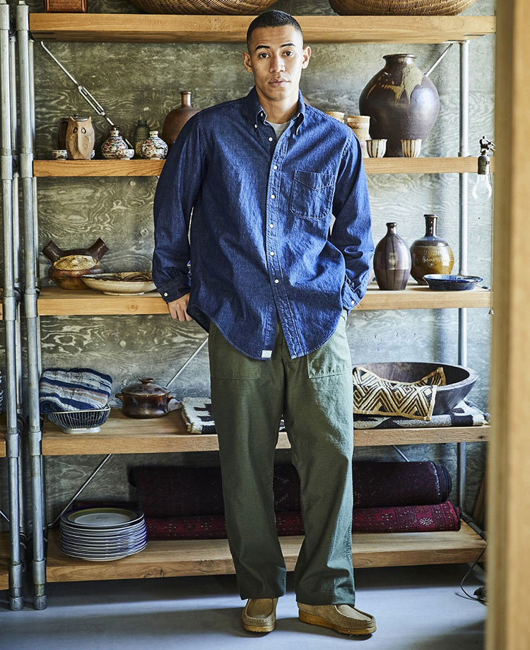 orSlow オアスロウ　ライトオンス　デニムシャツ　日本製　3サイズ orSlow オアスロウ 01-8112-81 Standard Button Down Shirt