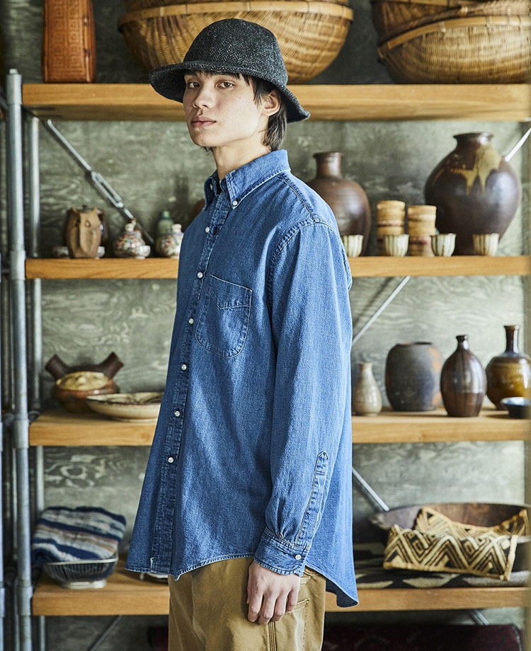 orSlow オアスロウ　ライトオンス　デニムシャツ　日本製　3サイズ orSlow オアスロウ 01-8112-95 Standard Button Down Shirt