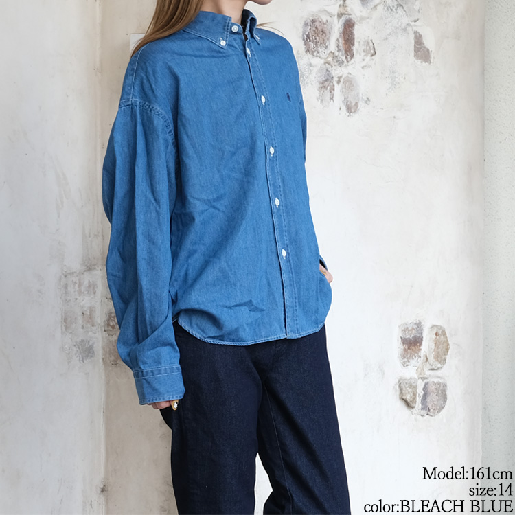 GYMPHLEX（ジムフレックス） シャツ ライトデニム ボタンダウン