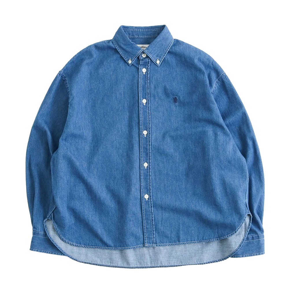 GYMPHLEX（ジムフレックス） シャツ ライトデニム ボタンダウン