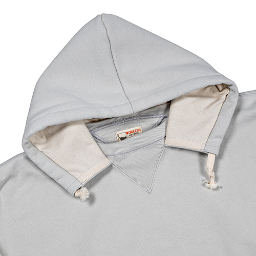 【2/20迄】UNUSED再構築 後付けパーカー フーディ グレー SURGERY】surgery remake over pigment hood jacket VER.2 – PRESSING