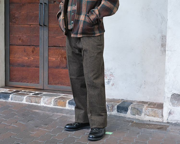G&F Co. ジーアンドエフ OFFICER TROUSERS オフィサートラウザー Brown