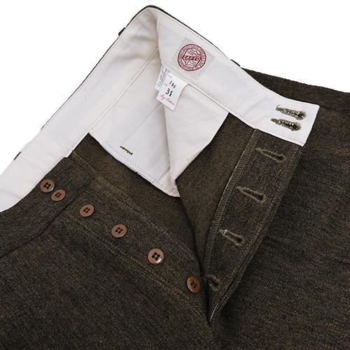 G&F Co. ジーアンドエフ OFFICER TROUSERS オフィサートラウザー Brown