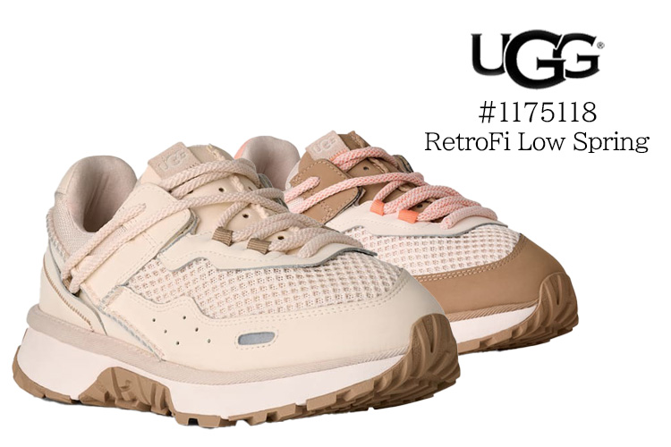 UGG スニーカー　 5/6 ベージュ/ブラウン UGG（アグ） レトロファイ ロー スプリング RetroFi Low Spring