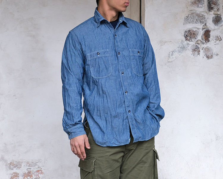 or Slow オアスロウ　シャツ orSlow（オアスロウ） 01-8270-84 Relax Fit Chambray Work Shirt