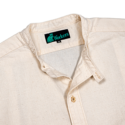 WORKERS ワーカーズ Band Collar Shirt バンドカラーシャツ コットン
