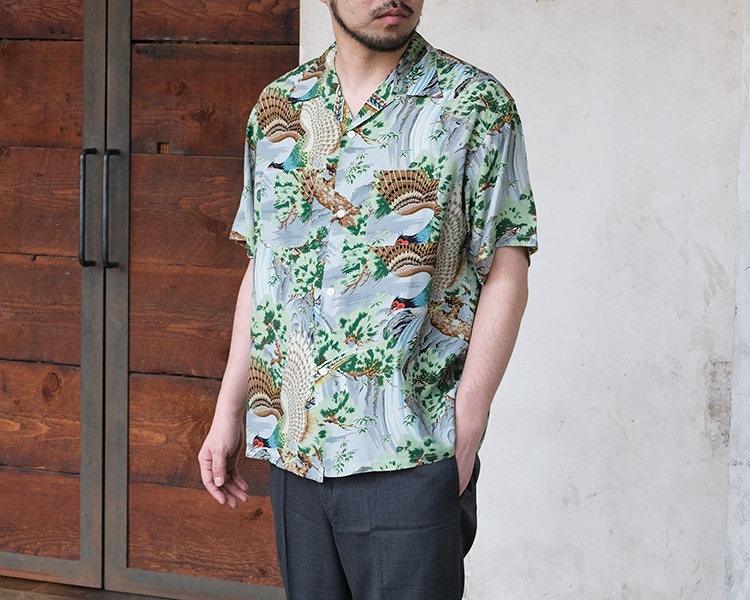 orSlow（オアスロウ） 01-8158-16 Peacock Garden Hawaiian Shirt